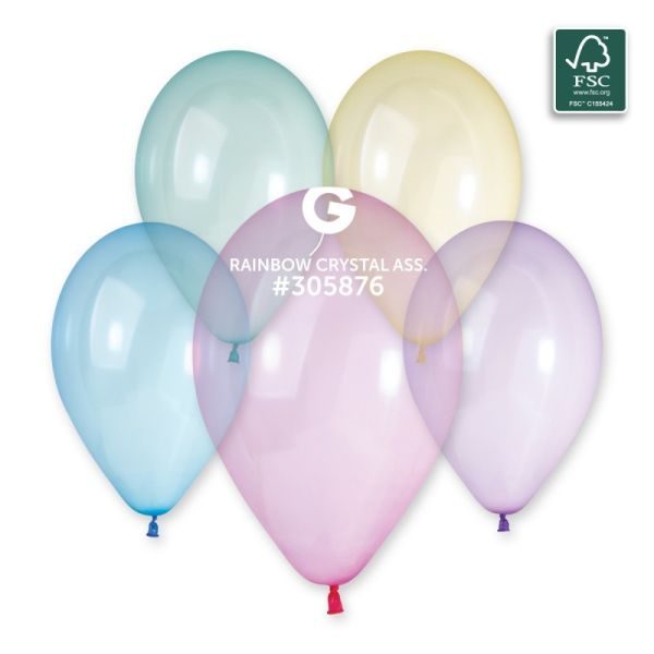 Балони G120 цвят „Crystal Rainbow #114“ 13′-50бр.
