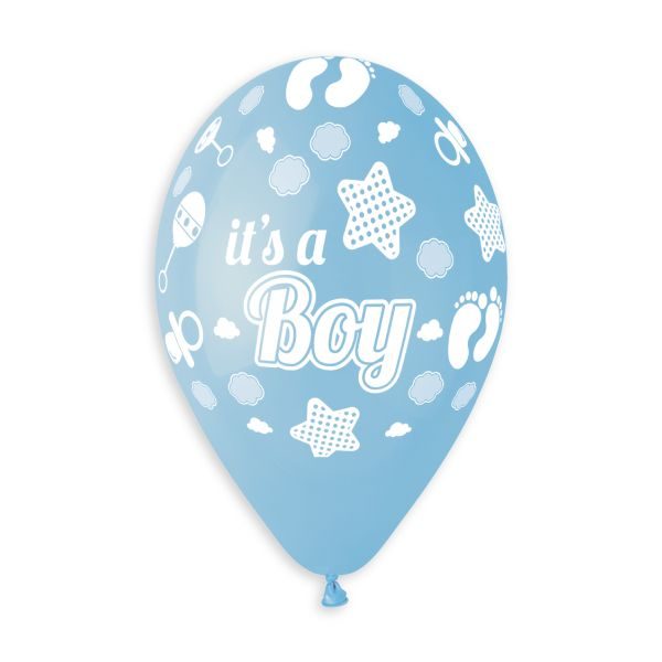 Балони с печат “ It’s a boy и крачета“ 12′-100бр.