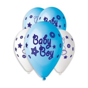 Балони с печат „Baby Boy и мече“ 12′-в опаковка от 25бр. или 100бр.