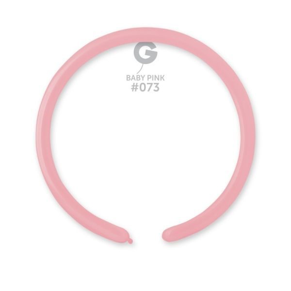 Моделиращи балони D2 цвят “Baby Pink #073“ 1′ 100бр.
