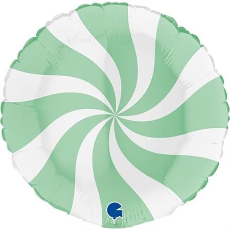 Балон „Swirly“36′ цвят: мента и бяло-1бр.