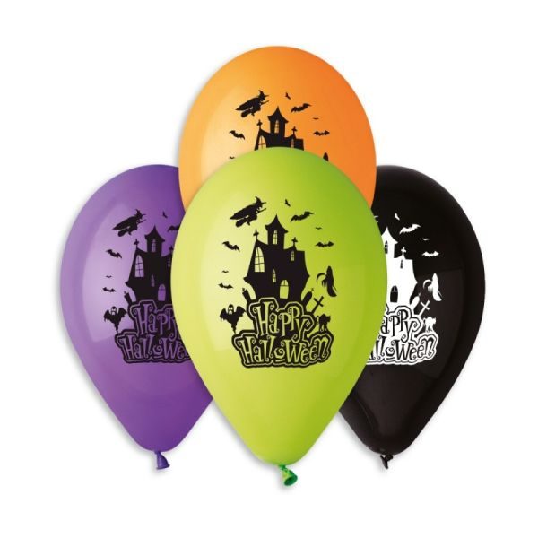 Балони с печат „Happy Halloween“ 12′-100бр.