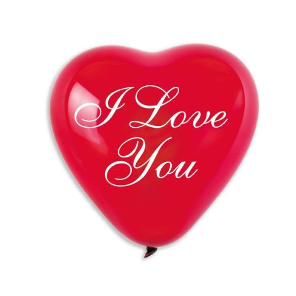 Сърца балони „I love you“ 10′-в опаковка от 25бр или 100бр.