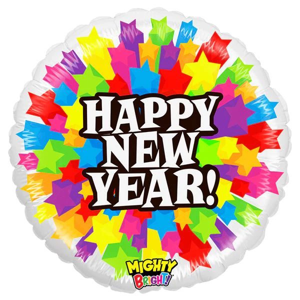Балон „Happy New Year със звездички“ 21′ -1бр. в оп.