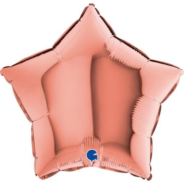 Балон „Звезда“ 18′ цвят: розово злато-1бр.