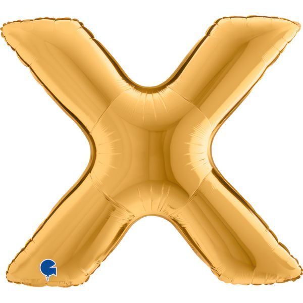 Балон „Буква X“ 40′ цвят: злато