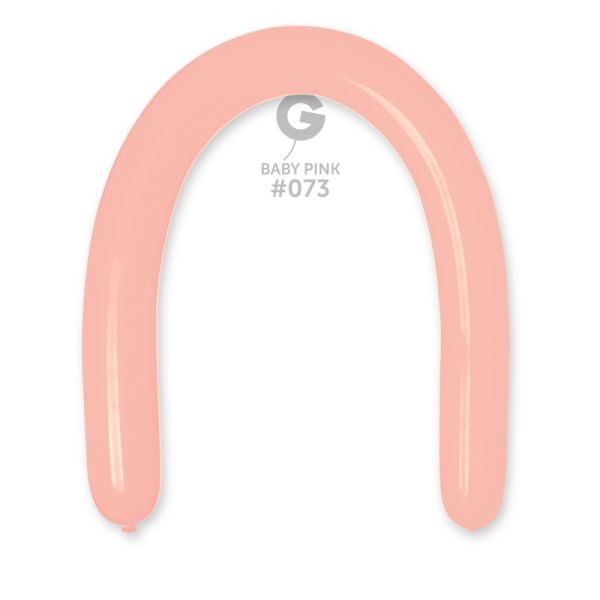 Моделиращи балони D6, цвят „Baby Pink #073“ 3′ -100бр.