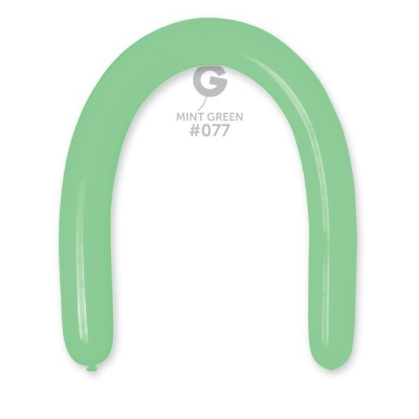 Моделиращи балони D6, цвят „Mint Green #077“ 3′ -100бр.