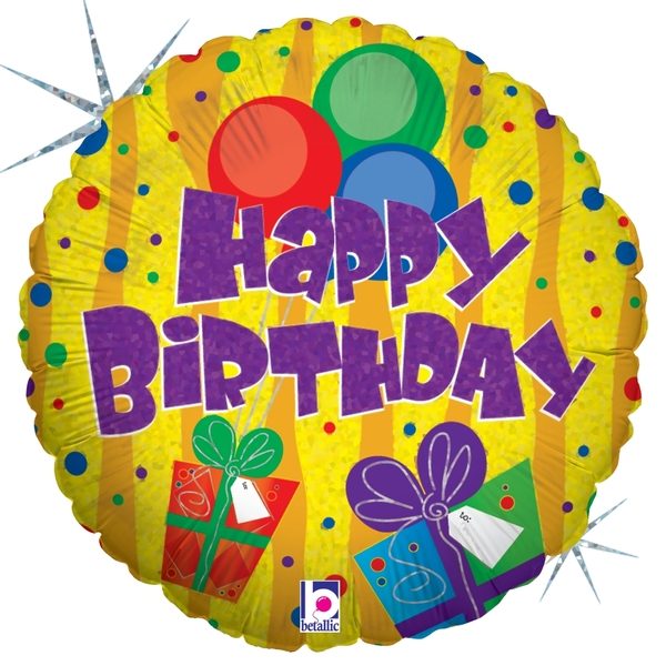 Балон „Happy Birthday с подаръци“ 18′ -1бр. в оп.