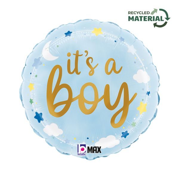 Балон „It’s a Boy-облаци и звезди“ 18′ -1бр. в оп.