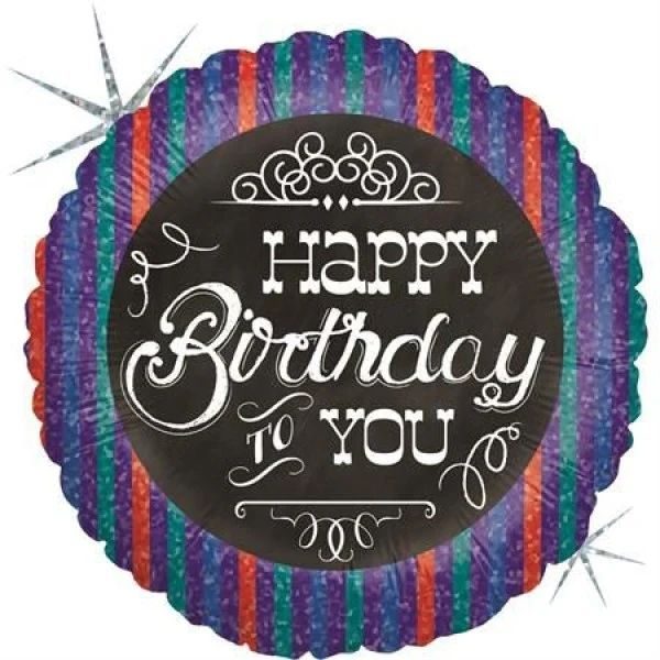 Балон „Happy Birthday-черна дъска“ 18′ -1бр. в оп.