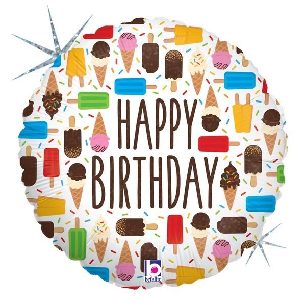 Балон „Happy Birthday-сладолед“ 18′ -1бр. в оп.