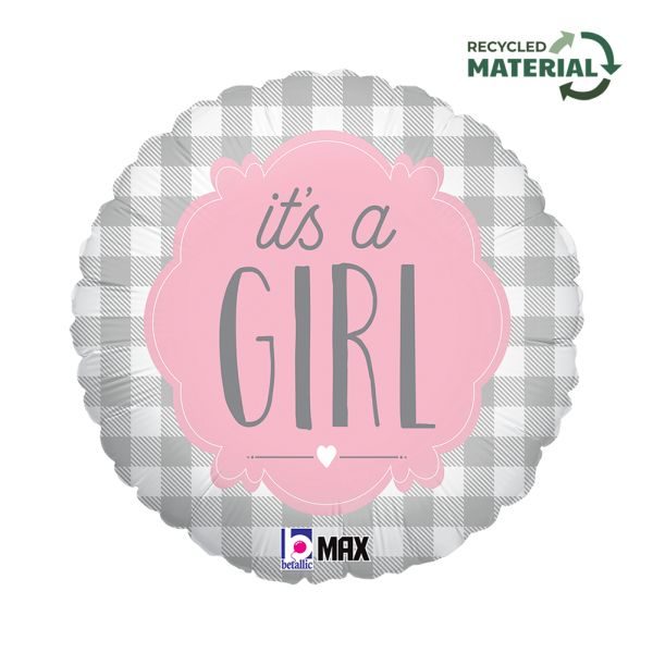 Балон „It’s a girl-каре“ 18′-1бр. в оп.