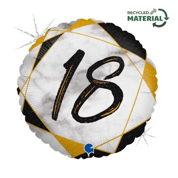 Балон „18-мрамор“ 18′-черен -1бр. в оп.