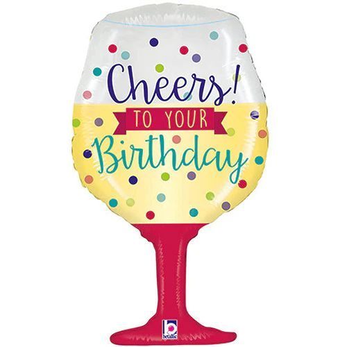 Балон „Чаша Cheers! To Your Birthday“ 34′ -1бр. в оп.