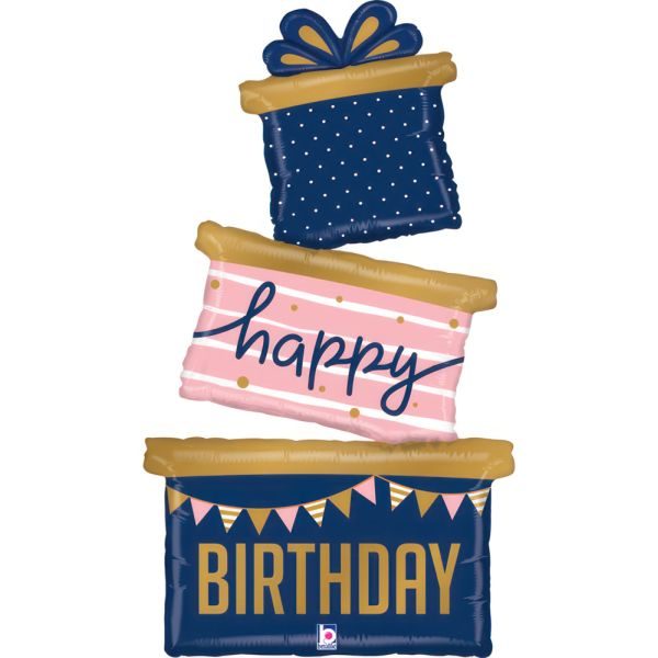 Балон „Три подаръка Happy Birthday“ 37′ -1бр. в оп.