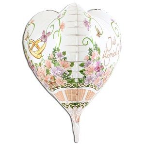 Балон „Сърце Just Married“ 4D 23′ -1бр. в оп.
