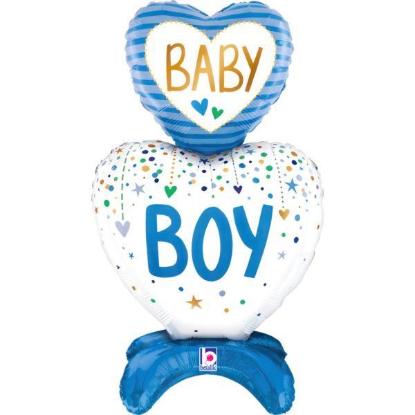 Балон „Сърца с основа Baby Boy“ 28′-1бр. в оп.
