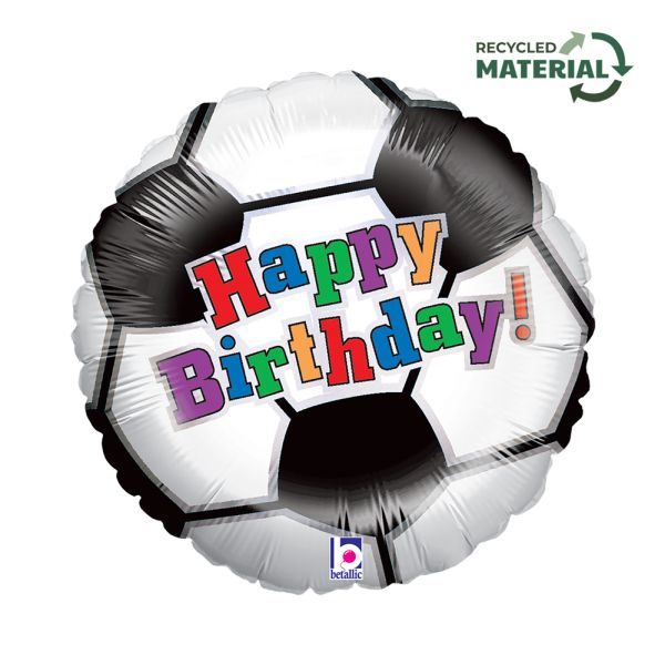 Балон „Футболна топка Happy Birthday“ 18′-1бр. в оп.