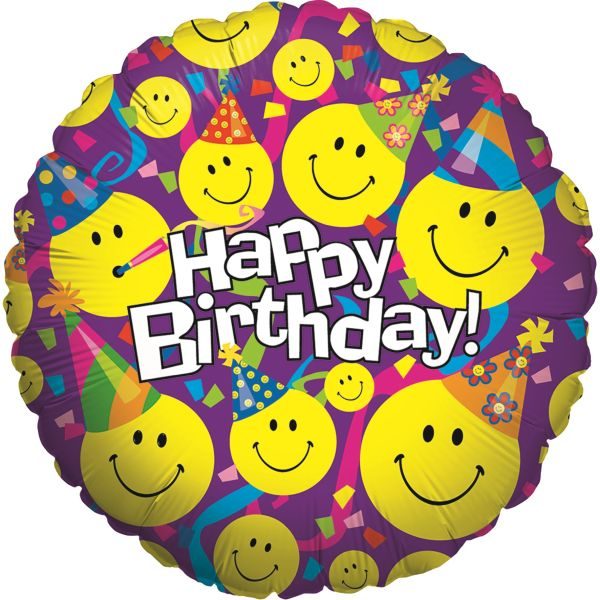 Балон „Happy Birthday усмивки“ 18′-1бр.