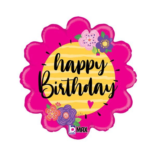 Балон „Happy Birthday цвете“ 18′-1бр.