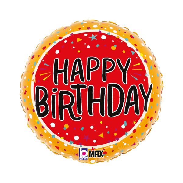 Балон „Happy Birthday конфети“ 18′-1бр.