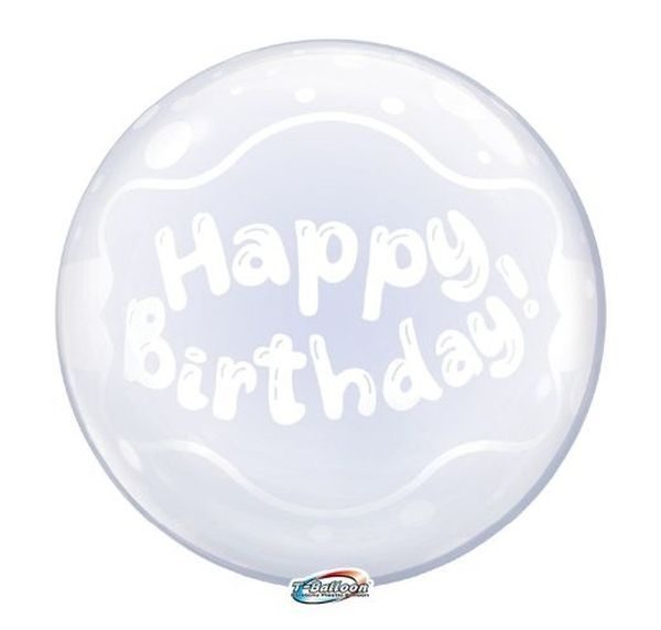 Балон „T-bubble balloon Happy Birthday 400mm. -1бр.