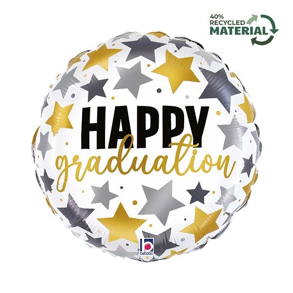 Балон „Happy Graduation звезди“ 18′ -1бр.
