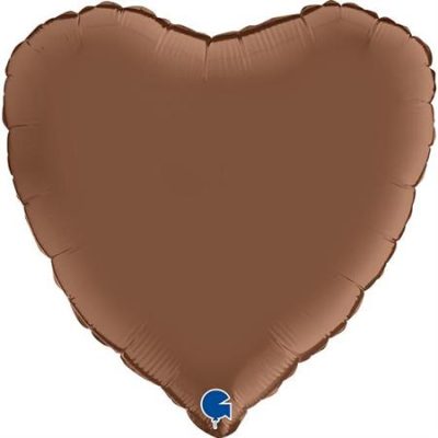 Балон „Сърце“ 18′  цвят: шоколадов сатен-1бр.