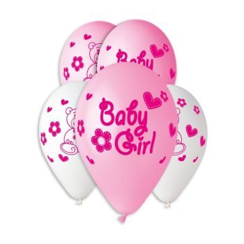 Балони блистер „Baby girl“ 12′-10бр. в оп.