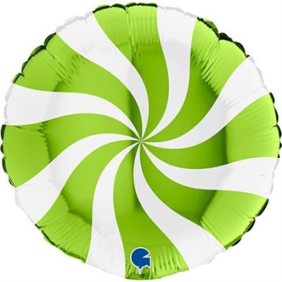 Балон „Swirly“36′ цвят: лайм и бяло-1бр.