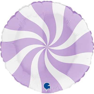 Балон „Swirly“36′ цвят: люляк и бяло-1бр.