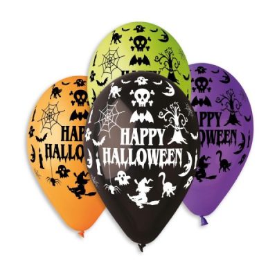 Балони с печат „Happy Halloween“ 12′-100бр.