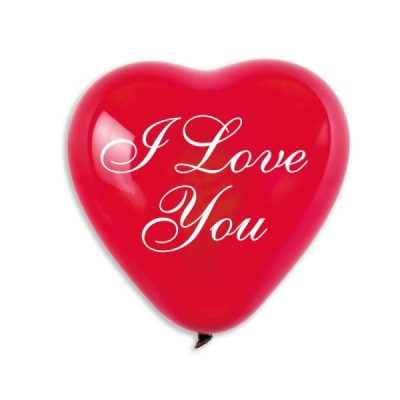 Сърца балони „I love you“ 10′-в опаковка от 25бр или 100бр.