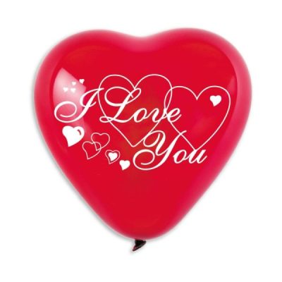 Сърца балони „I LOVE YOU“ 10′-в опаковка от 25бр. или 100бр.