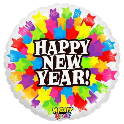 Балон „Happy New Year със звездички“ 21′ -1бр. в оп.