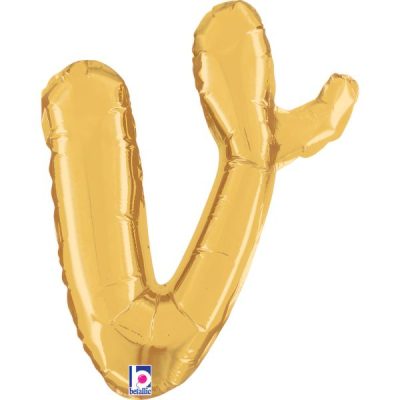 Балон „Буква v“ 14′  цвят: злато