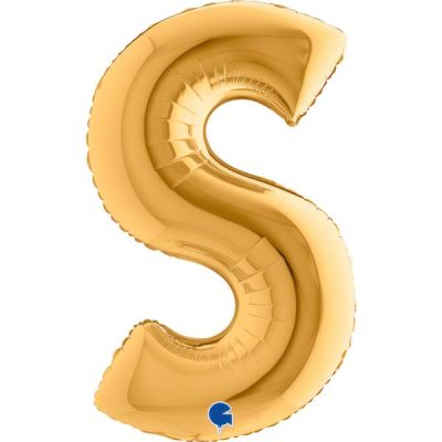 Балон „Буква S“ 40′ цвят: злато