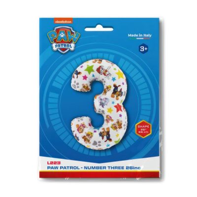 Балон „Цифра 3“ 26′ Paw Patrol -1бр. в оп.