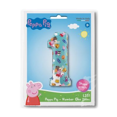 Балон „Цифра 1“ 26′ Peppa Pig -1бр. в оп.