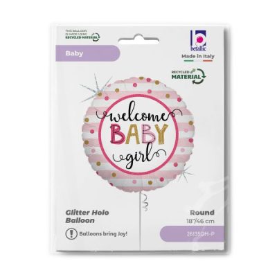 Балон „Welcome baby girl“ 18′ -1бр. в оп.