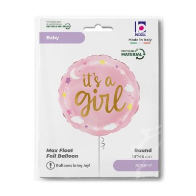 Балон „It’s a girl-облаци и звезди“ 18′ -1бр. в оп.