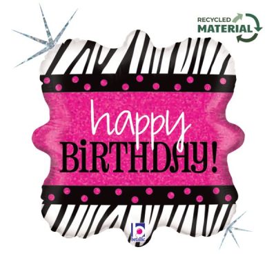 Балон „Happy Birthday-зебра“ 18′ -1бр. в оп.
