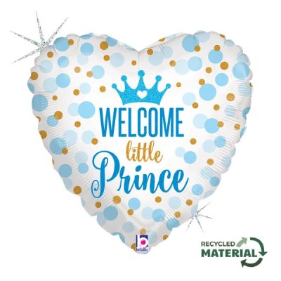 Балон „Сърце-Welcome little Prince“ 18′ -1бр. в оп.