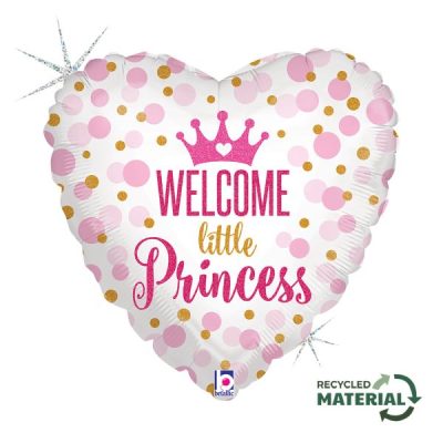Балон „Сърце-Welcome little Princess“ 18′ -1бр. в оп.