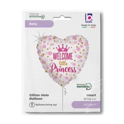 Балон „Сърце-Welcome little Princess“ 18′ -1бр. в оп.