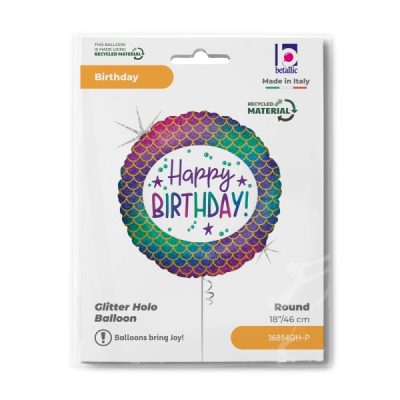 Балон „Happy Birthday-русалка“ 18′ -1бр. в оп.