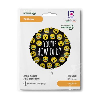 Балон „You’re how old?! emoji“ 18′ -1бр. в оп.