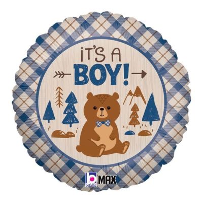 Балон „It’s a boy- мече в гора“ 18′ -1бр.