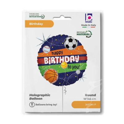 Балон „Happy Birthday-спорт“ 18′ -1бр. в оп.